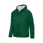 357331 dark green augusta hooded coach jacket