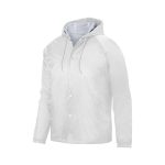 Augusta White Hooded Coach's Jacket