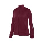 357332 womens maroon white augusta medalist 2 jacket