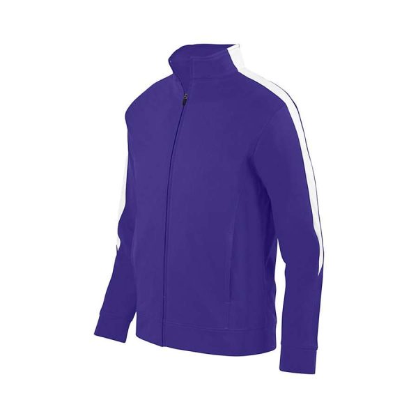 Purple/White Augusta Medalist 2.0 Jacket, front three-quarters view