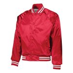 Red/White Augusta Satin Baseball Jacket