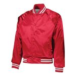 357415 red white augusta satin baseball jacket