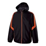 357502 black orange holloway charger warm up jacket