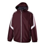 357502 maroon white holloway charger warm up jacket