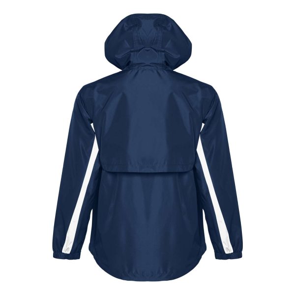 Navy/White Champion Trailblazer Warm Up Jacket, Back View