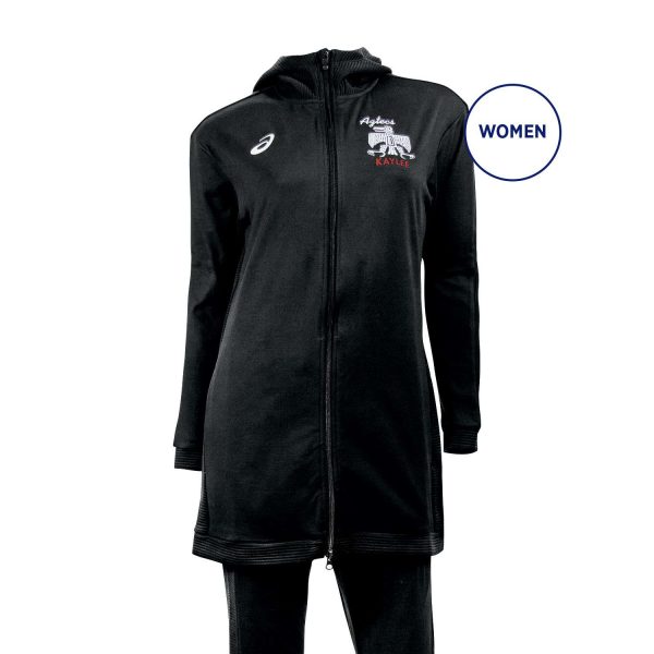 Asics Women's Thermopolis Full-zip Hoodie with matching pants, front view