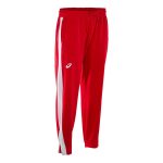 358160 red white asics stretch woven track pant