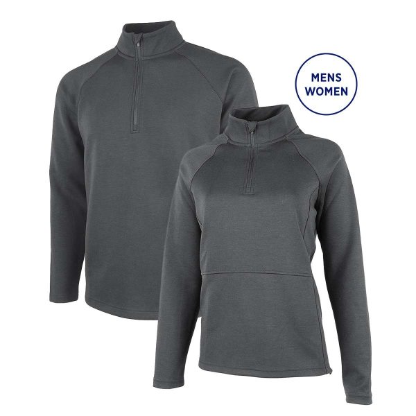 Men's and Women's Charles River Seaport Quarter Zip, front view