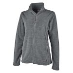 359150 womens lt grey charles river boundary fleece jacket
