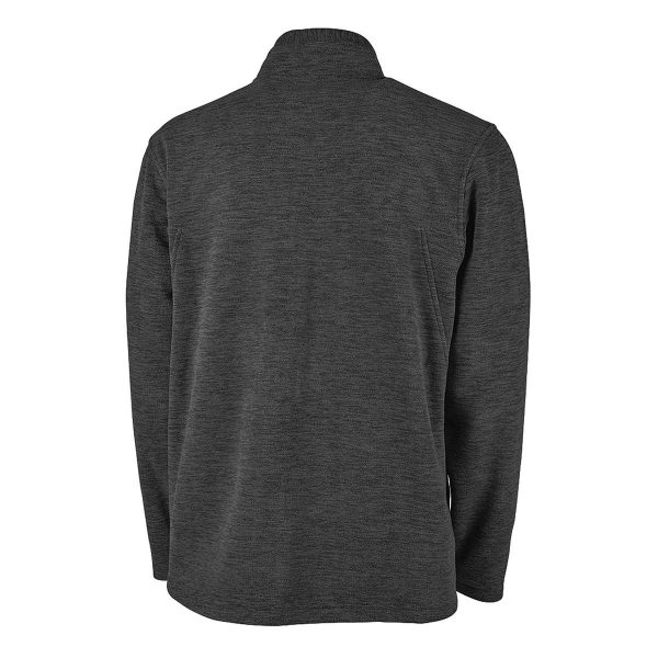 mens grey Charles River Boundary Fleece Jacket, back view