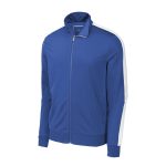 True Royal/White Men's Sport-Tek Stripe Tricot Track Jacket