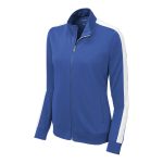 359417 womens true royal white sport tek stripe track jacket