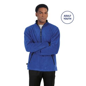 Male model posing in a Charles River Adirondack Fleece Pullover