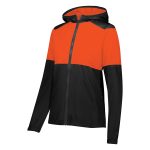359528 womens black orange holloway seriesx warm up jacket