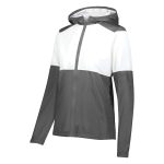 359528 womens carbon white holloway seriesx warm up jacket