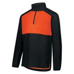 Men's Black/Orange Holloway SeriesX Quarter-zip Pullover Jacket