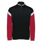 Black/Scarlet/White Holloway Limitless Warm Up Jacket, Front View
