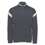Carbon/White Holloway Limitless Warm Up Jacket, Front View