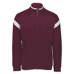 Maroon/White Holloway Limitless Warm Up Jacket, Front View