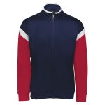 Navy/Scarlet/White Holloway Limitless Warm Up Jacket, Front View