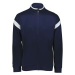 Navy/White Holloway Limitless Warm Up Jacket, Front View