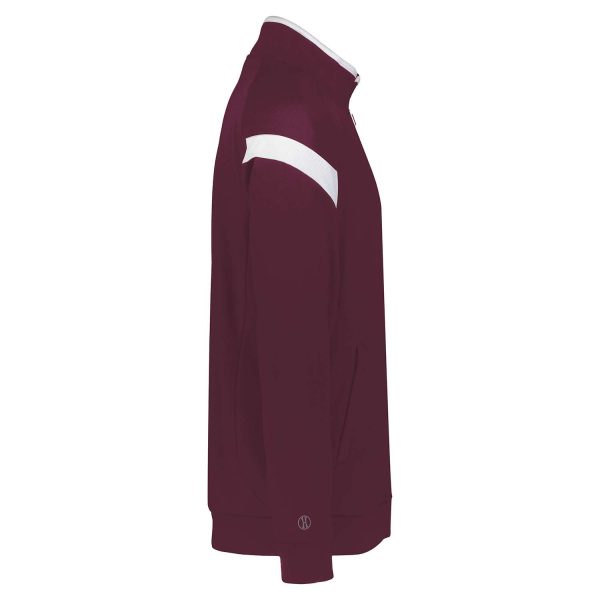 maroon Holloway Limitless Warm Up Jacket, side view