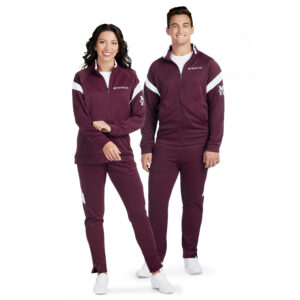 male and female model standing in Holloway Limitless Warm Up Pants and matching jackets, front view