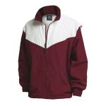 maroon/white Charles River Championship Jacket