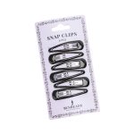 black Capezio Bunheads Snap Hair Clips, 6-pack card