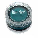 turquoise ben nye creme makeup in a clear compact