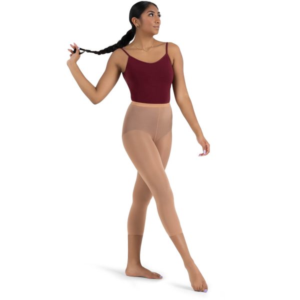 481400 suntan capezio hold stretch footless tight