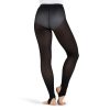 Model wearing Black Capezio Ultra Hold Stirrup Tights, Back View