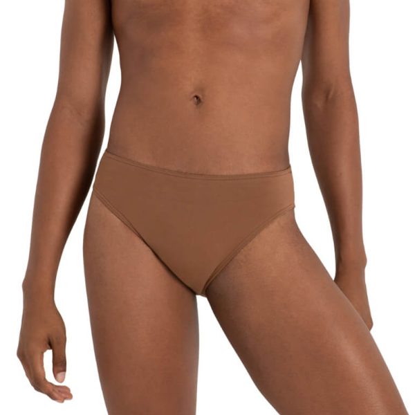 Capezio Men's Full Seat Dance Brief on a model, front view