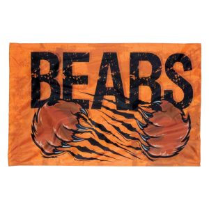 custom printed spirit flag orange and black with bears logo