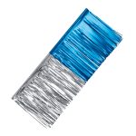 half silver half ice blue decorated dance sticks