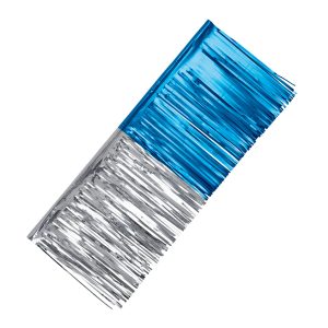 half silver half ice blue decorated dance sticks