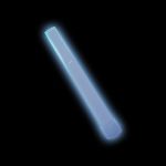 white star line twirling baton glo stick glowing on black background