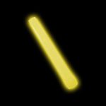 yellow star line twirling baton glo stick glowing on black background
