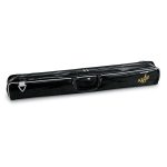 black sparkle Star Line Twirling Baton Case with gold star line logo