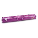 fuchsia sparkle Star Line Twirling Baton Case with gold star line logo