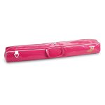 pink sparkle Star Line Twirling Baton Case with gold star line logo
