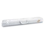 silver/white sparkle Star Line Twirling Baton Case with gold star line logo
