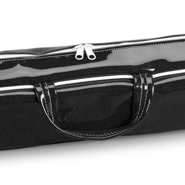 black sparkle Star Line Twirling Baton Sparkle Case handle detail
