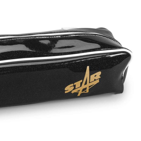 black sparkle Star Line Twirling Baton Sparkle Case logo detail