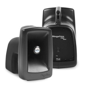 Anchor Audio Megavox Unpowered Companion Speaker, front three-quarters and back view