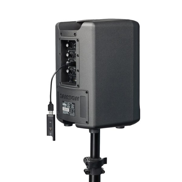 samson xpd2 transmitter connected to samson pa system