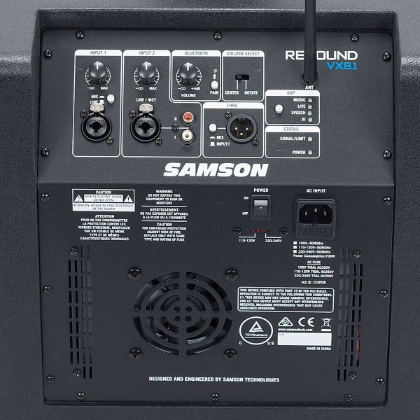 Samson Resound VX8.1 Portable Column Array System back detail