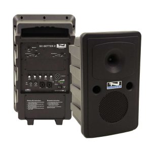 Anchor Audio Go Getter 2 Deluxe Air Package 2, front three-quarters and back views
