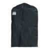 black vinyl garment bag, front view
