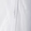 clear vinyl garment bag, front zipper detail